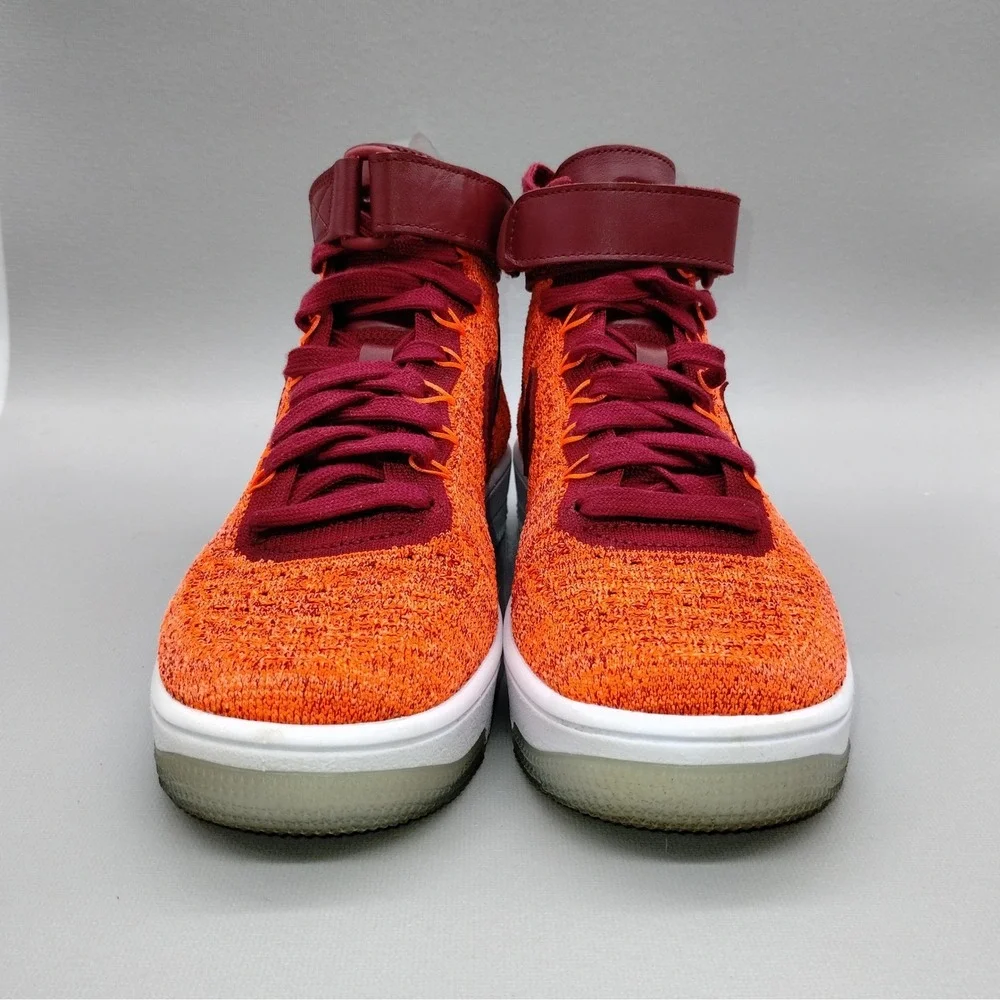 Nike Air Force 1 Flyknit Basketball Shoes Total Crimson Team Red Womens Size 6.5
